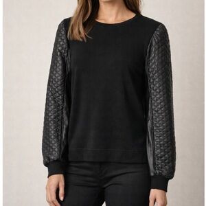 Generation Love Faux Leather Quilted Shirt